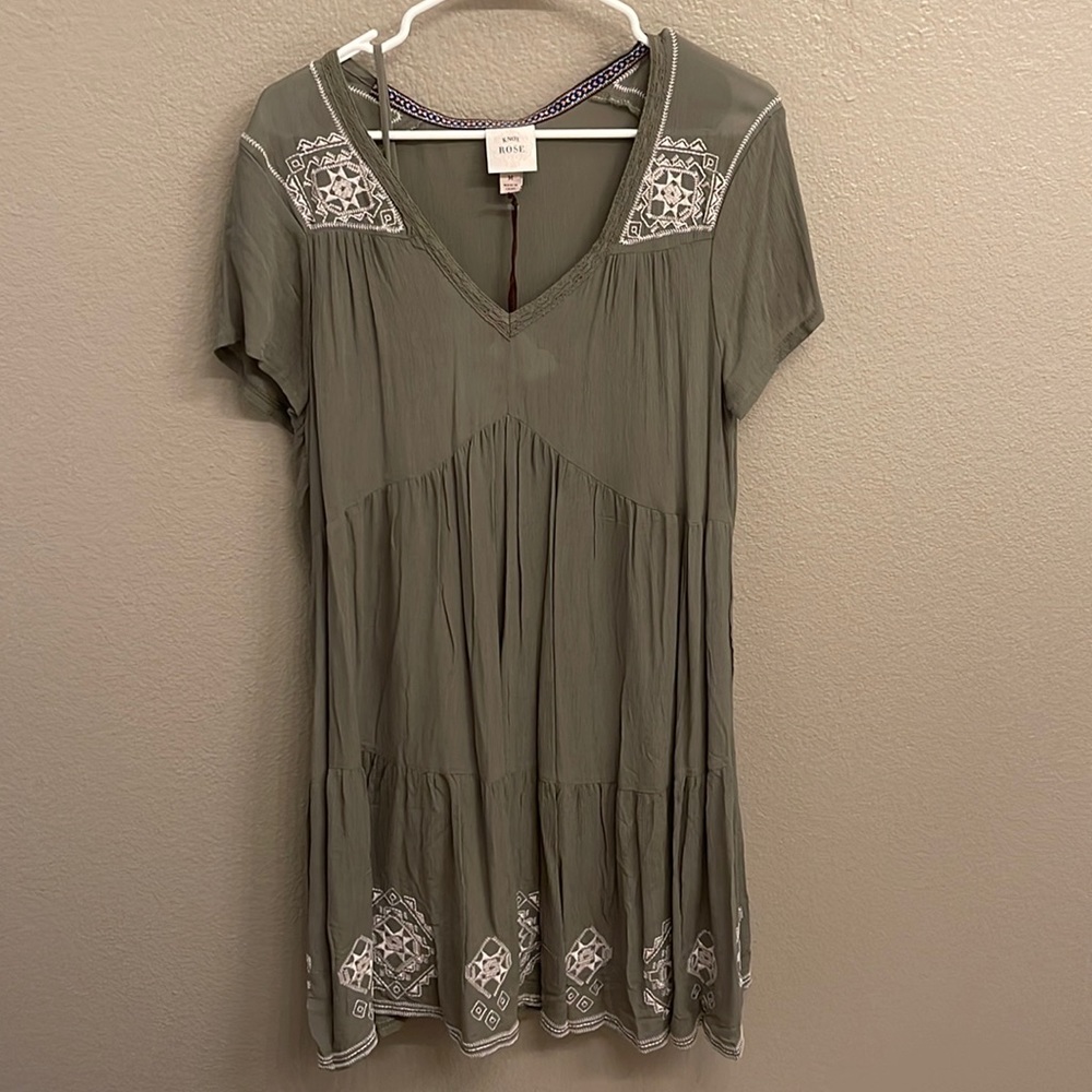 Green/ Olive Knox Rose Boho Dress